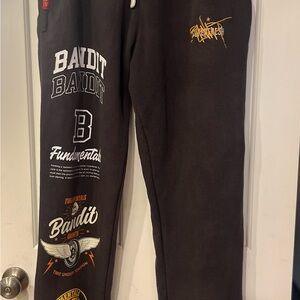 Super Fresh Bandit Black Graphic Sweatpants